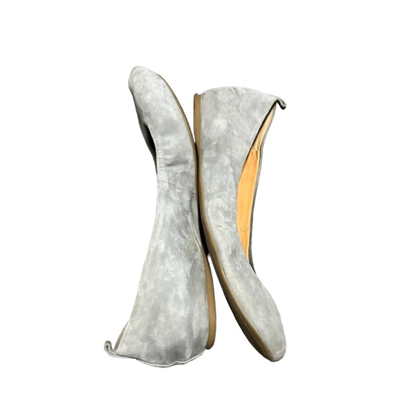 J. CREW Women's Soft Gray Suede Round Toe Ballet Flat Comfortable Shoes-Size 8 - Picture 8 of 14